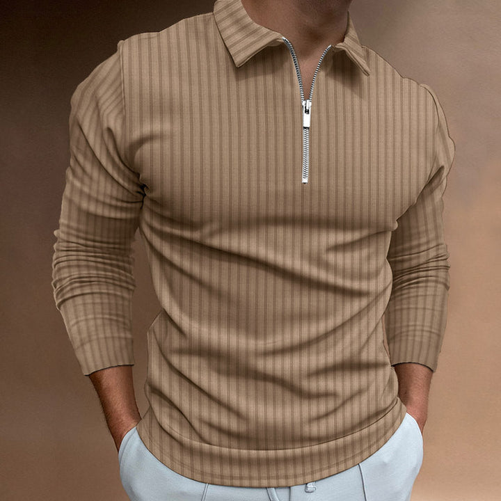 Men's Stylish Polo Shirt with Zipper Lune London
