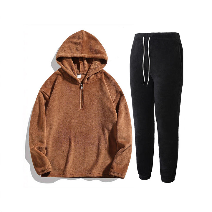 Soft fleece hooded sweatshirt and jogging pants set for women Lune London