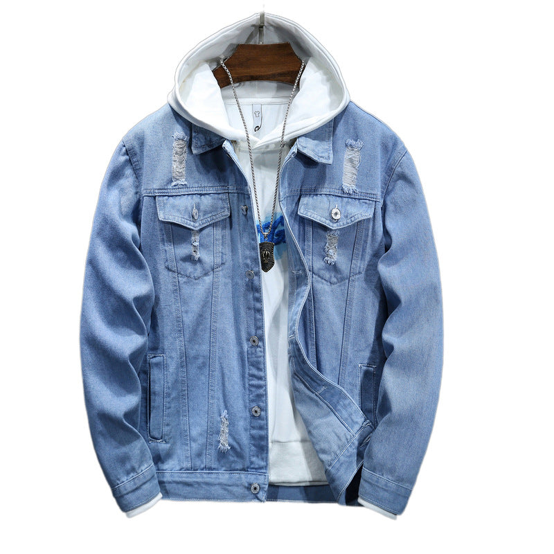 Casual denim jacket for men with comfortable hoodie insert and modern details Lune London