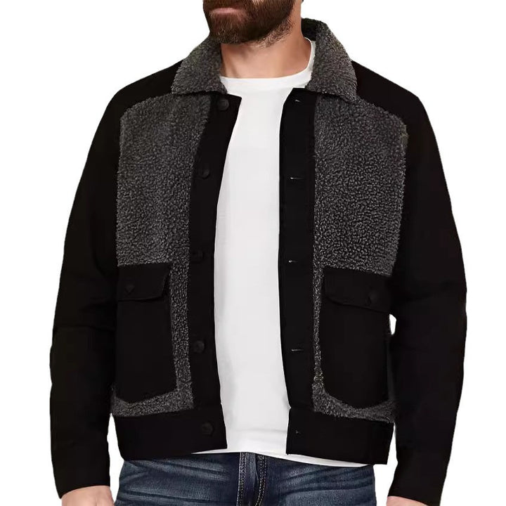 Casual fleece jacket for men with structured collar Lune London
