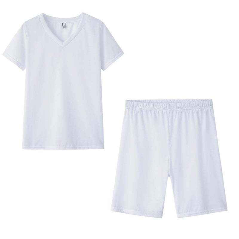 Ensemble de loisirs sportif pour femmes avec col en V et taille élastique Chic & Stil