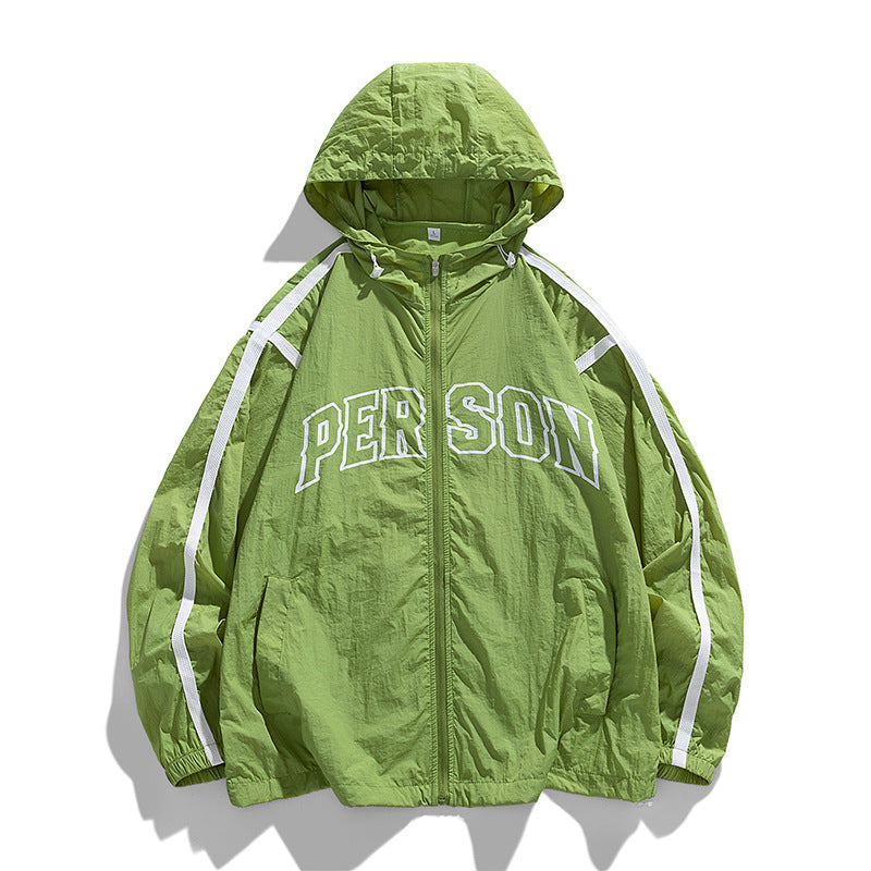 Casual windbreaker jacket for men with adjustable hood Lune London
