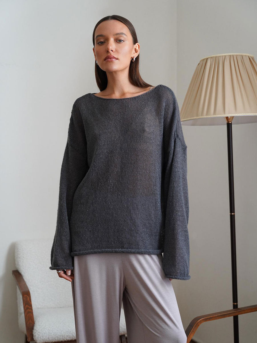 Pull en tricot léger pour femmes avec coupe ample Chic & Stil