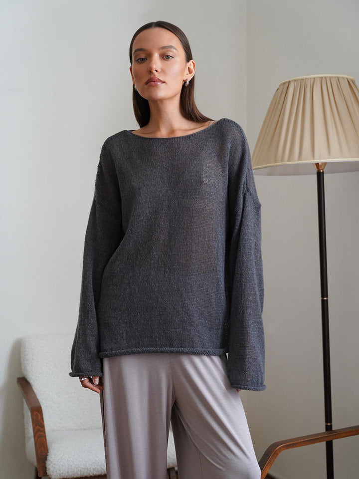 Pull en tricot léger pour femmes avec coupe ample Chic & Stil