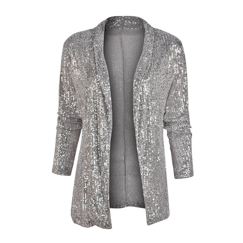 Ladies Shiny and elegant knitted cardigan with sequins Lune London