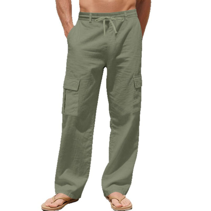 Lightweight and breathable fabric cargo pants for men with versatile pockets Lune London