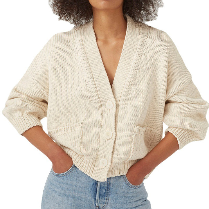 Ladies' knit jacket with practical pockets Lune London