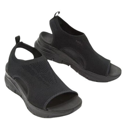 Breathable open-toe knitted sandals for women Lune London