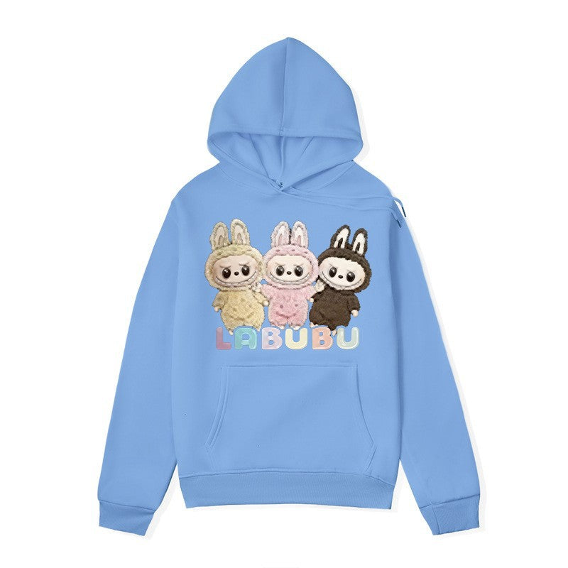 Women's hoodie sweatshirt with artistic graphic print and practical kangaroo pocket Chic & Stil