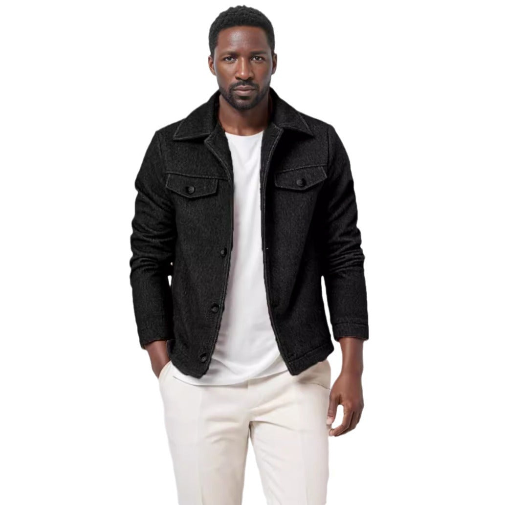 Casual fleece jacket for men with textured inner lining Lune London