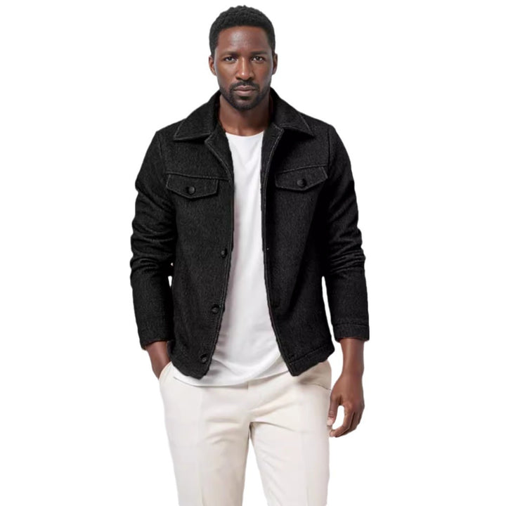 Casual fleece jacket for men with textured inner lining Lune London