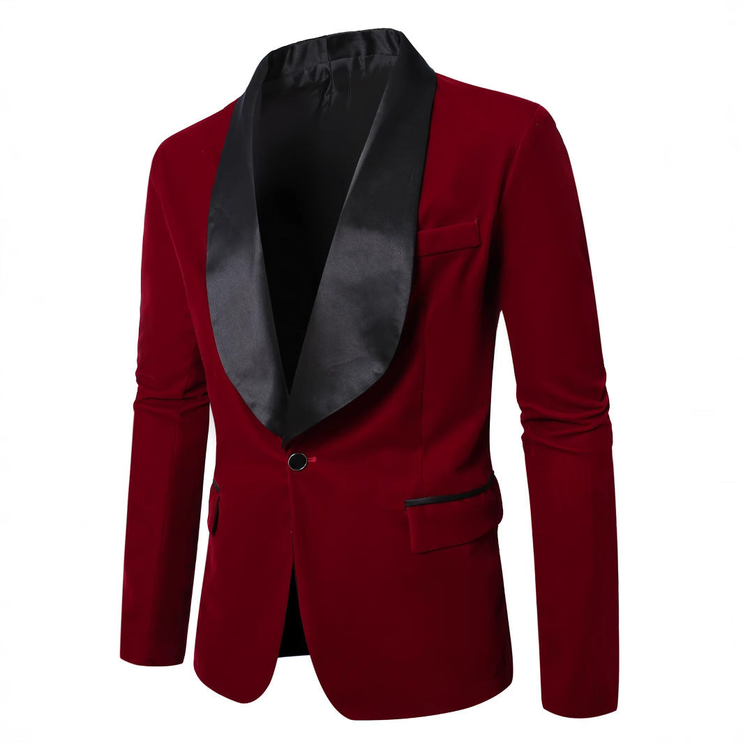 Elegant velvet jacket for men with satin lapels Lune London