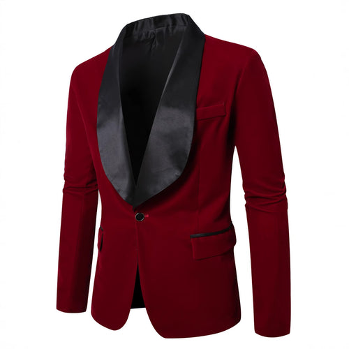 Elegant velvet jacket for men with satin lapels Lune London
