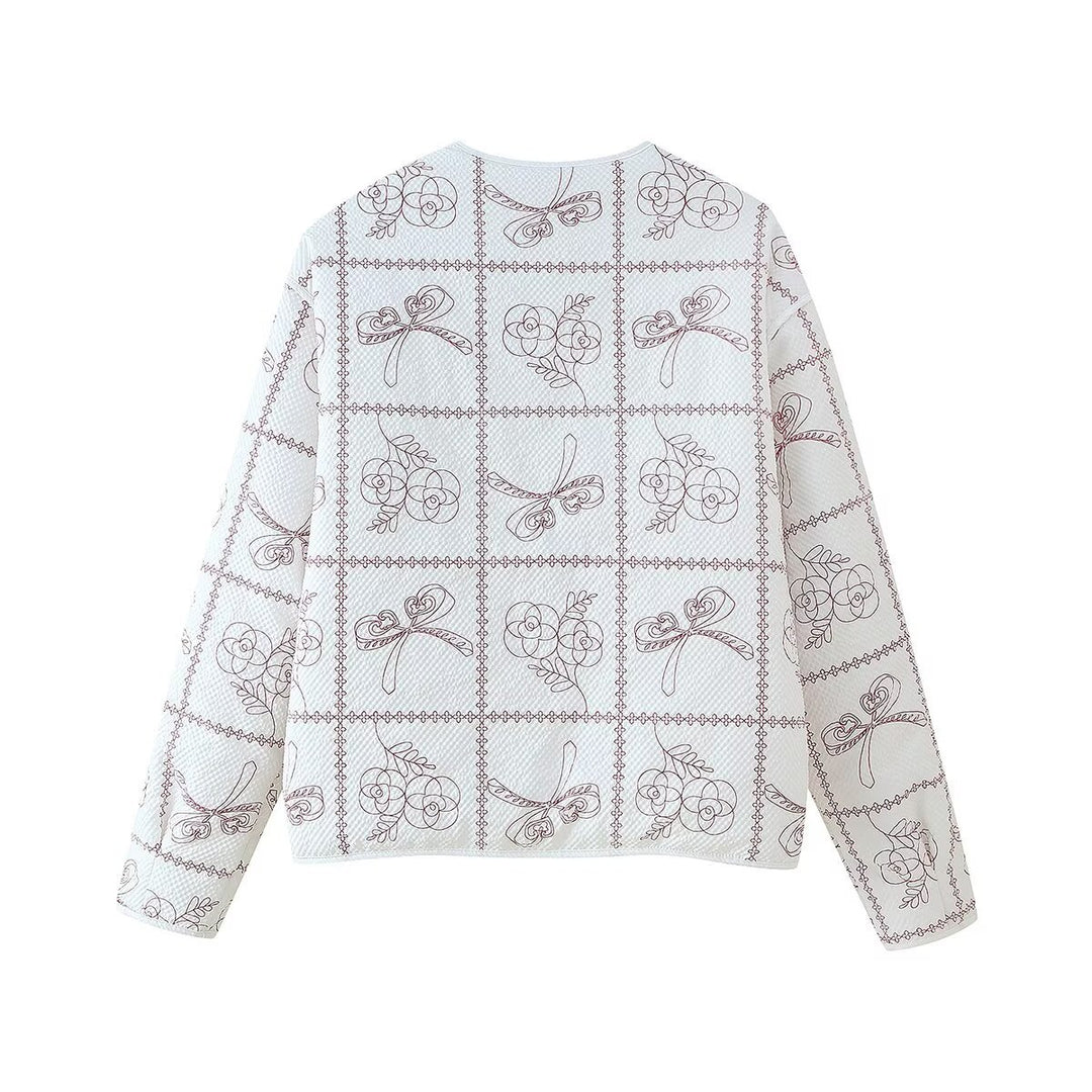 Ladies blazer stitched with floral patterns Lune London