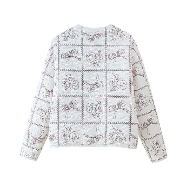 Ladies blazer stitched with floral patterns Lune London