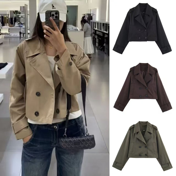 Manteau trench court pour femmes Chic & Stil