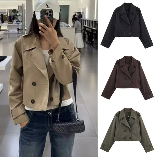 Manteau trench court pour femmes Chic & Stil