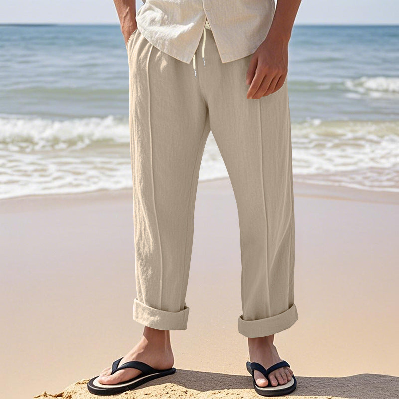 Casual beach pants for men with adjustable drawstring and breathable material Lune London
