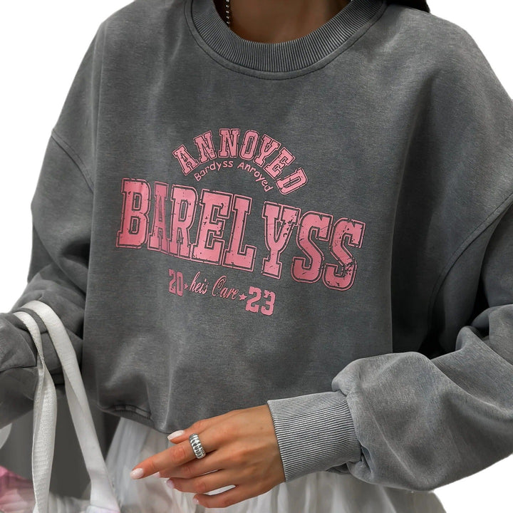 Ladies sweatshirt with chic and stylish statement print