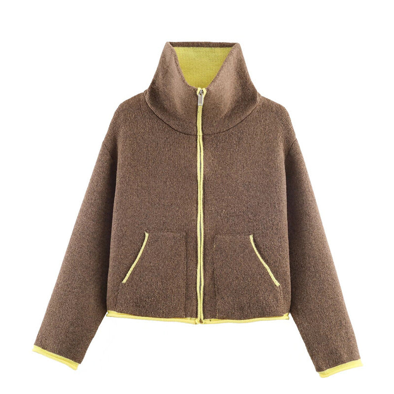 Veste en polaire surdimensionnée à la mode pour femmes avec col montant et poches pratiques Chic & Stil