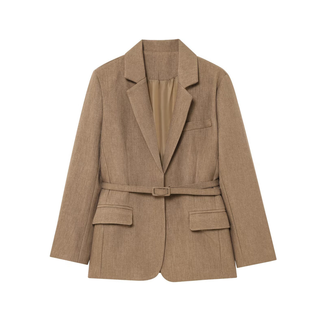 Fitted jacket for women with belt and side pockets Lune London