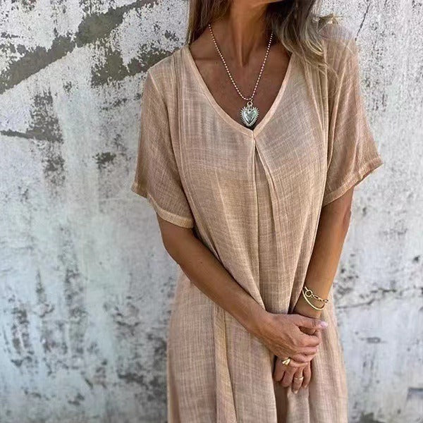 Lightweight summer dress for women with V-neck Lune London