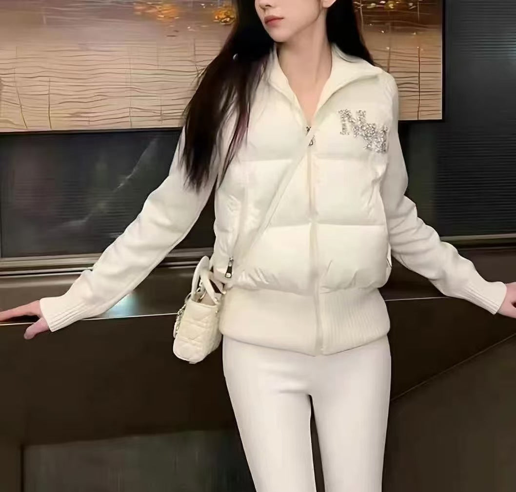 Gilet matelassé pour femmes avec des manches en tricot élégantes Chic & Stil