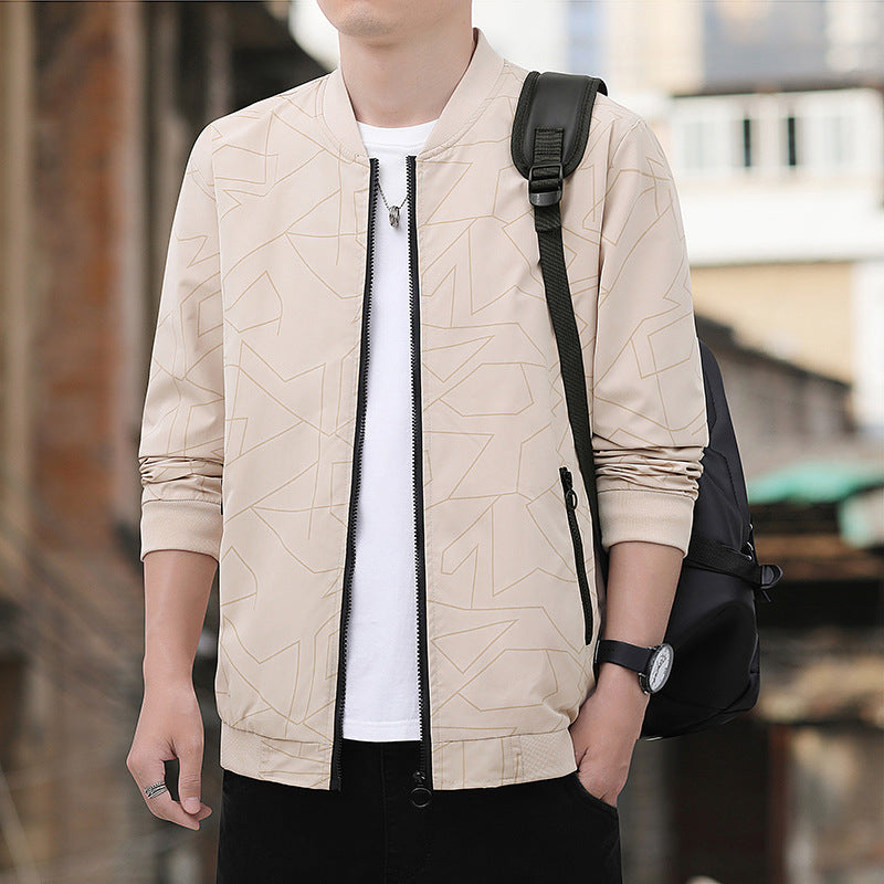 Lightweight bomber jacket for men with a sporty fit and practical zippered pockets Lune London