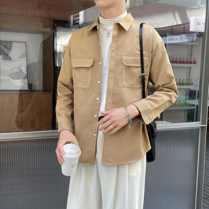 Casual utility shirt for men with practical chest pockets Lune London