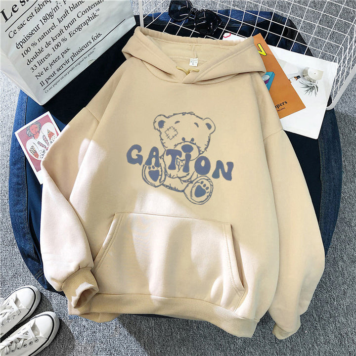 Women's hoodie with cute bear motif Chic & Stil