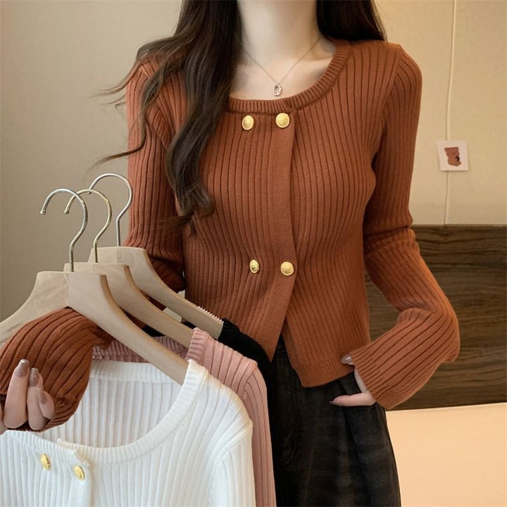 Cardigan Tricoté pour Femmes avec Détails de Boutons Décoratifs Chic & Stil