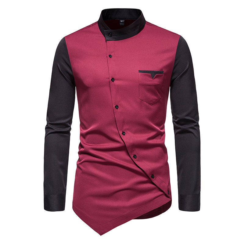 Men's long sleeve shirt with modern fit and contrasting accents Lune London