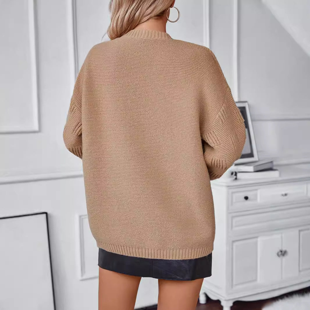 Women’s oversized cardigan with pockets and structured sleeves Lune London