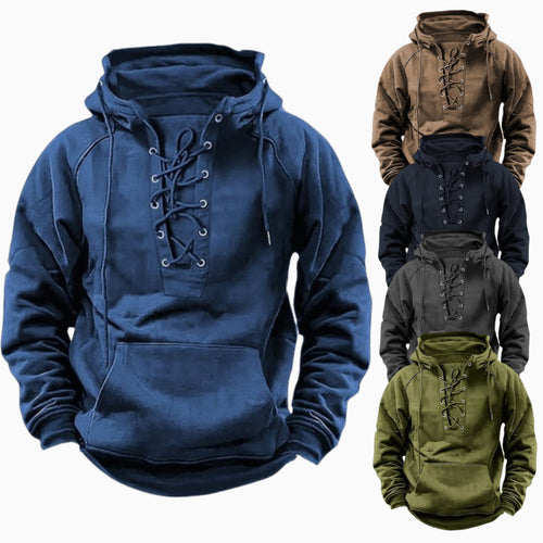 Hooded sweatshirt for men with trendy lace design Lune London