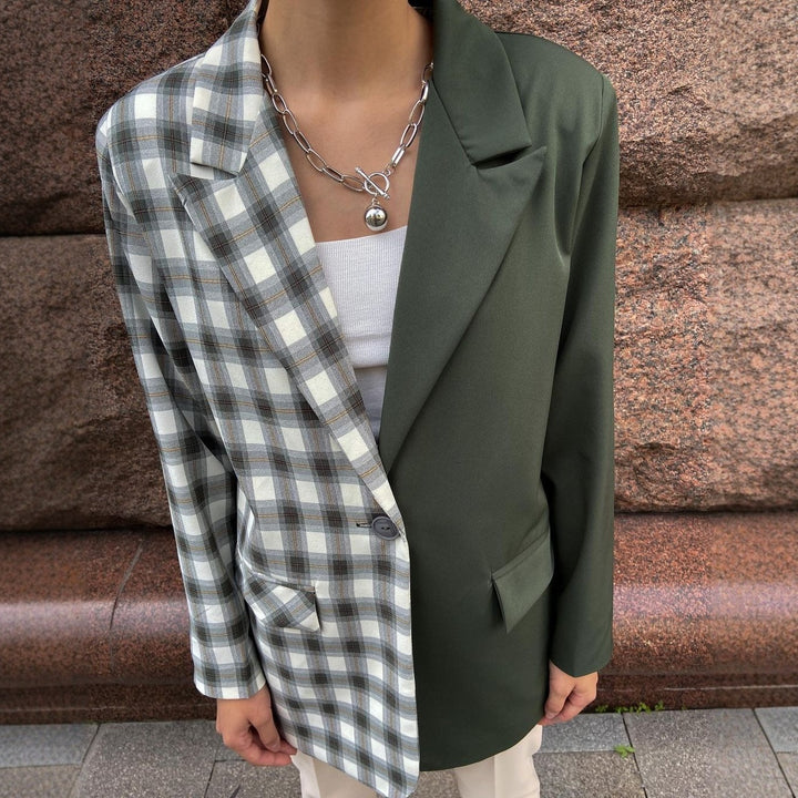 Checkered blazer for women with a soft cut Lune London