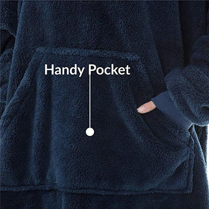 Oversized fleece hooded sweatshirt for women with kangaroo pocket Lune London