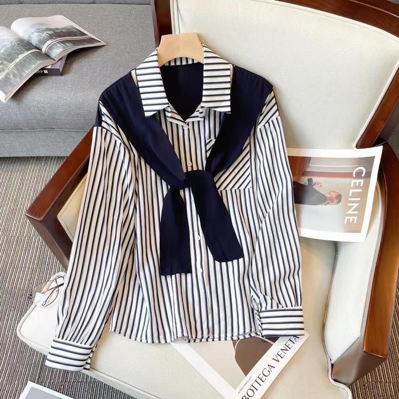 Blouse rayée femme avec col décontracté Chic & Stil