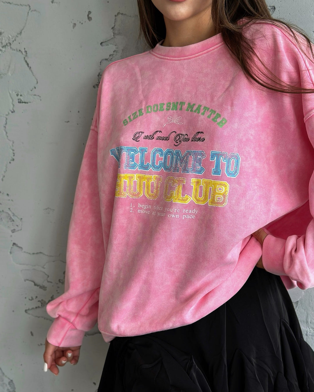 Casual women's sweatshirt with creative inscription Lune London