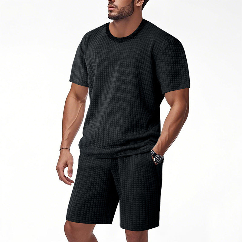 Casual short-sleeved men's set with structured design and practical pockets Lune London