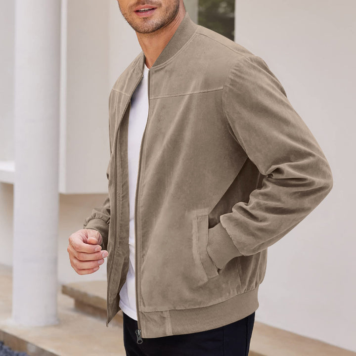Elegant bomber jacket for men in high-quality velvet Lune London