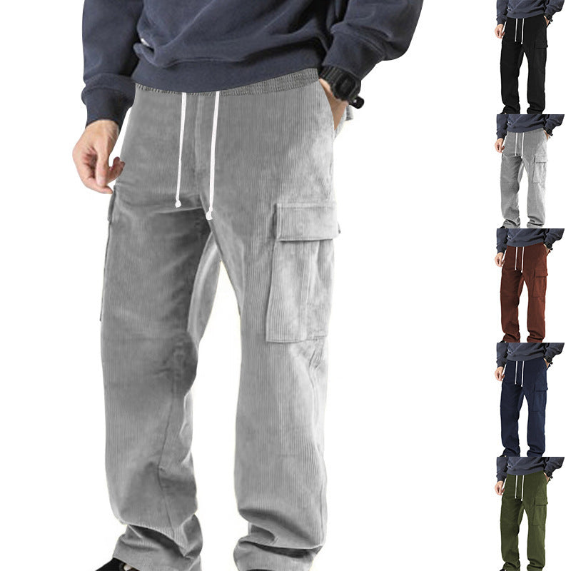 Casual cargo pants for men with elastic waist and practical pockets Lune London
