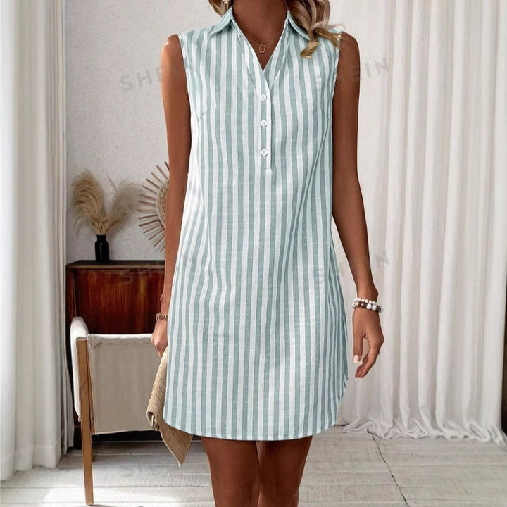 Short-sleeve shirt for women with a stylish striped look Lune London