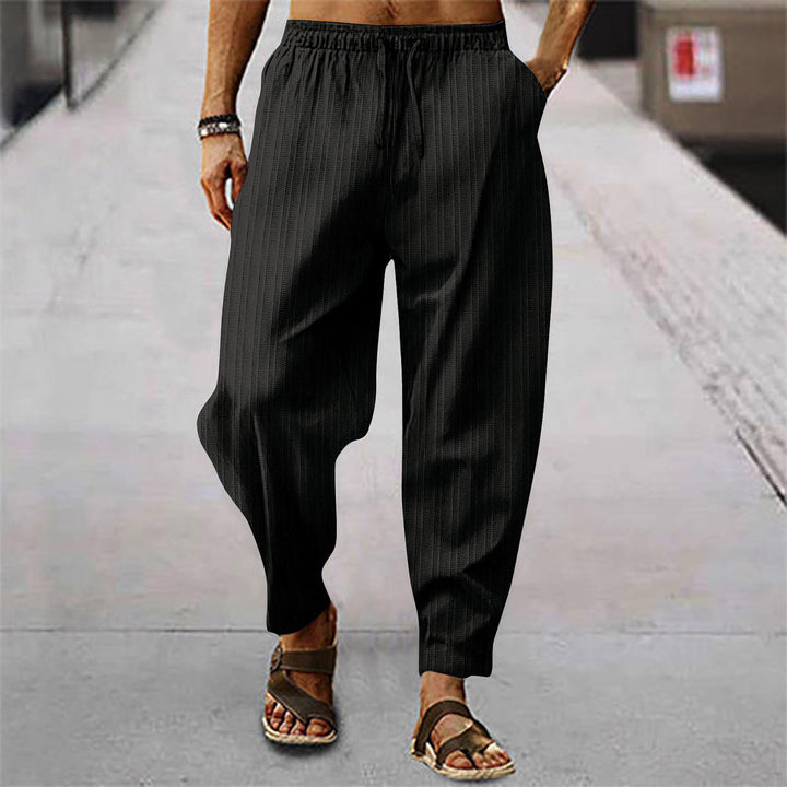 Casual fine striped trousers for men Chic and Style
