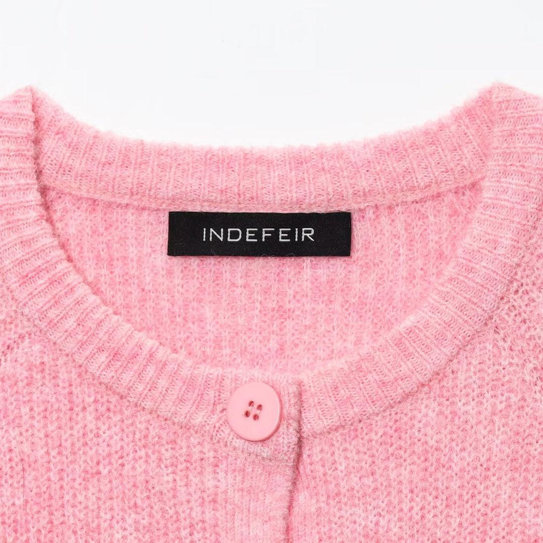Dames cardigan en tricot douillet avec détails en boutons Chic und Stil