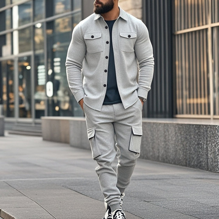 Men's cargo jogger suit with functional pockets Lune London