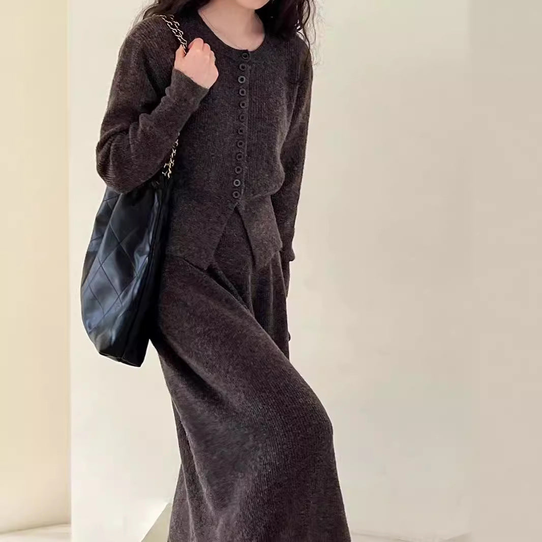 Women’s knitted jacket with button details and elegant silhouette Lune London