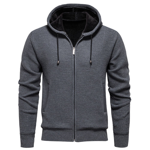 Modern hoodie jacket for men with textured surface and soft inner lining Lune London