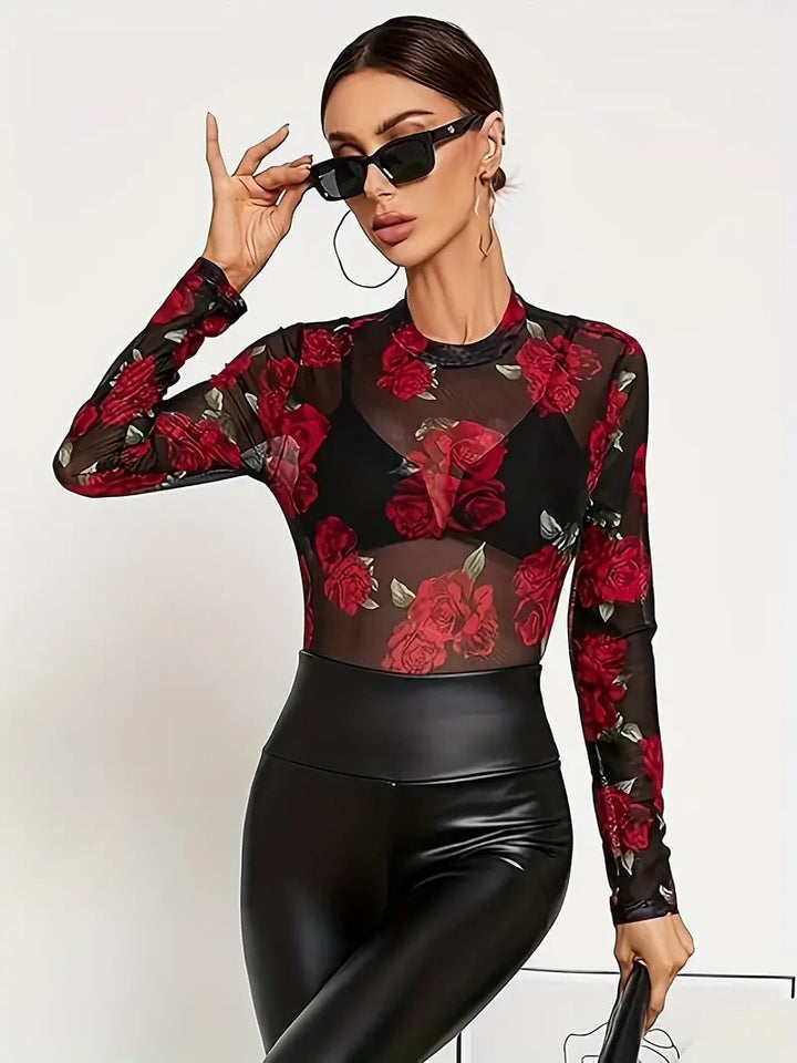 Chemise à manches longues pour femmes avec design abstrait moderne Chic & Stil