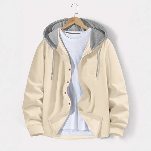 Casual men's jacket with hood and plaid pattern Lune London