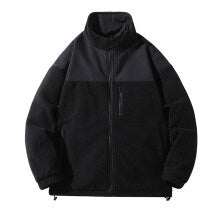 Fleece jacket for men with high collar and zippered pockets Lune London